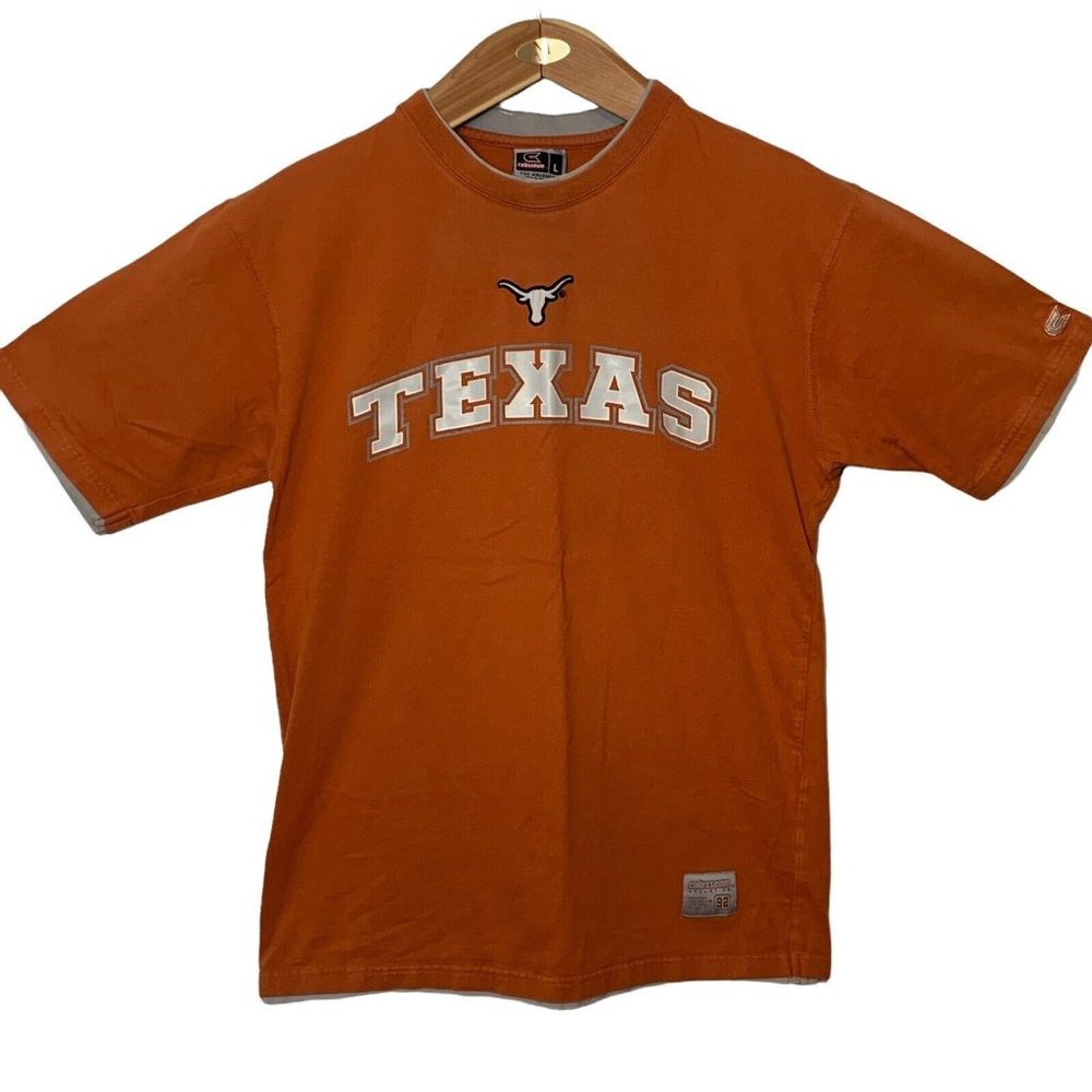 Colosseum Athletics Texas Longhorns Mens Sz L Graphic Tee SS Burnt Orange GUC!